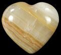 Polished, Brown Calcite Heart - Madagascar #62532-1